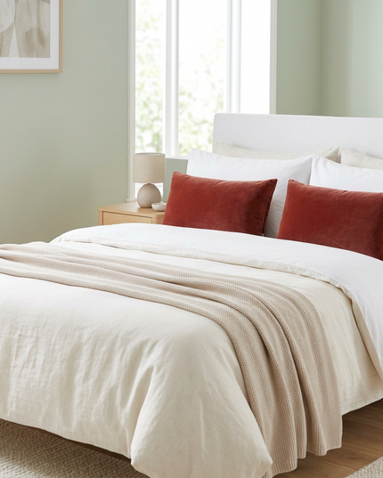 Coussin uni Elise Tabac 30 x 50