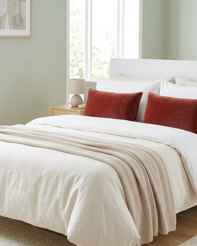 Coussin uni Elise Tabac 30 x 50