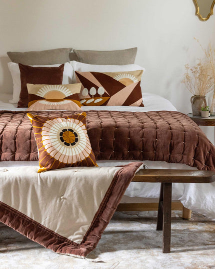 Coussin uni Elise Tabac 30 x 50