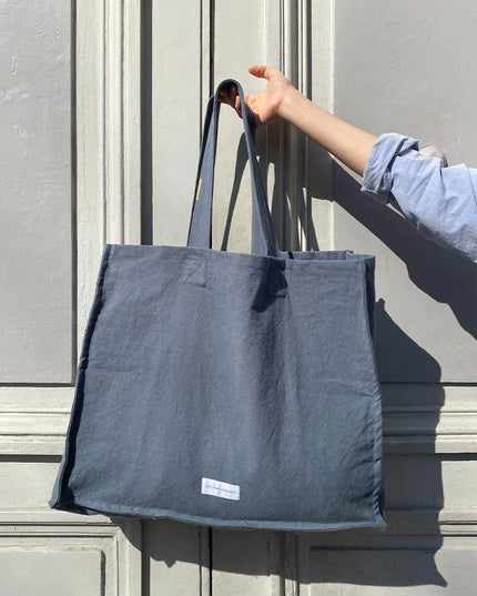 Sac cabas - les pensionnaires (bleu horizon et gris ardoise)