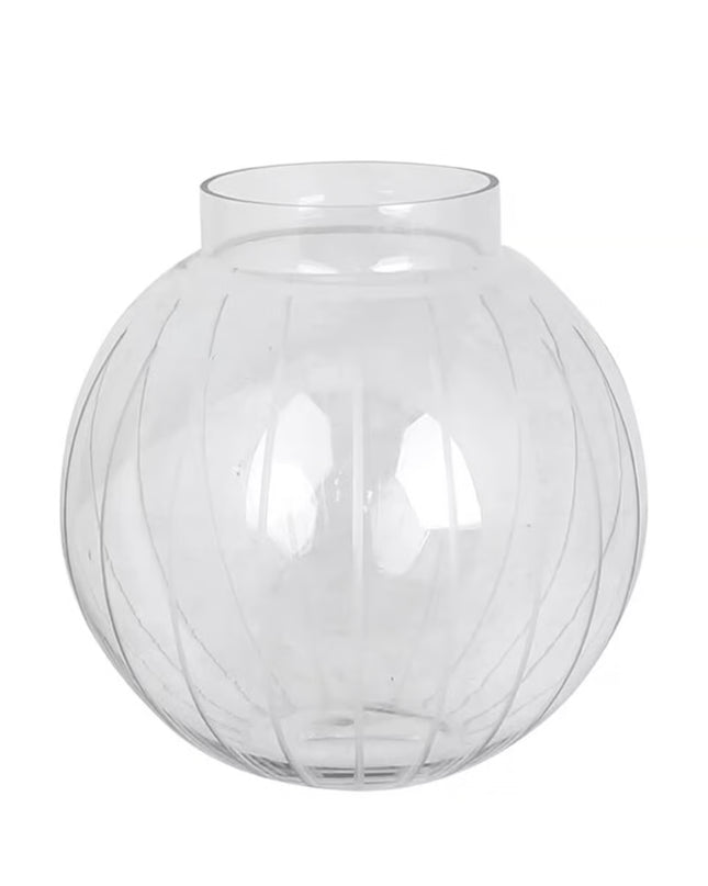 Vase en verre transparent