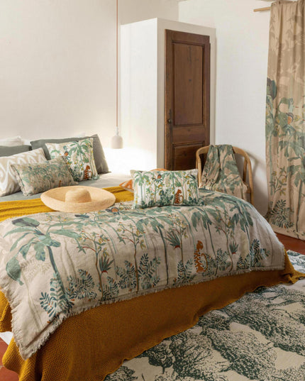 Coussin brodé Jungle