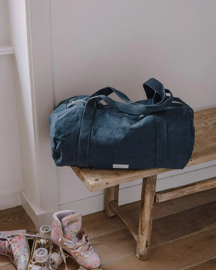Sac bowling (bleu horizon, gris ardoise, jaune safran et beige sable)